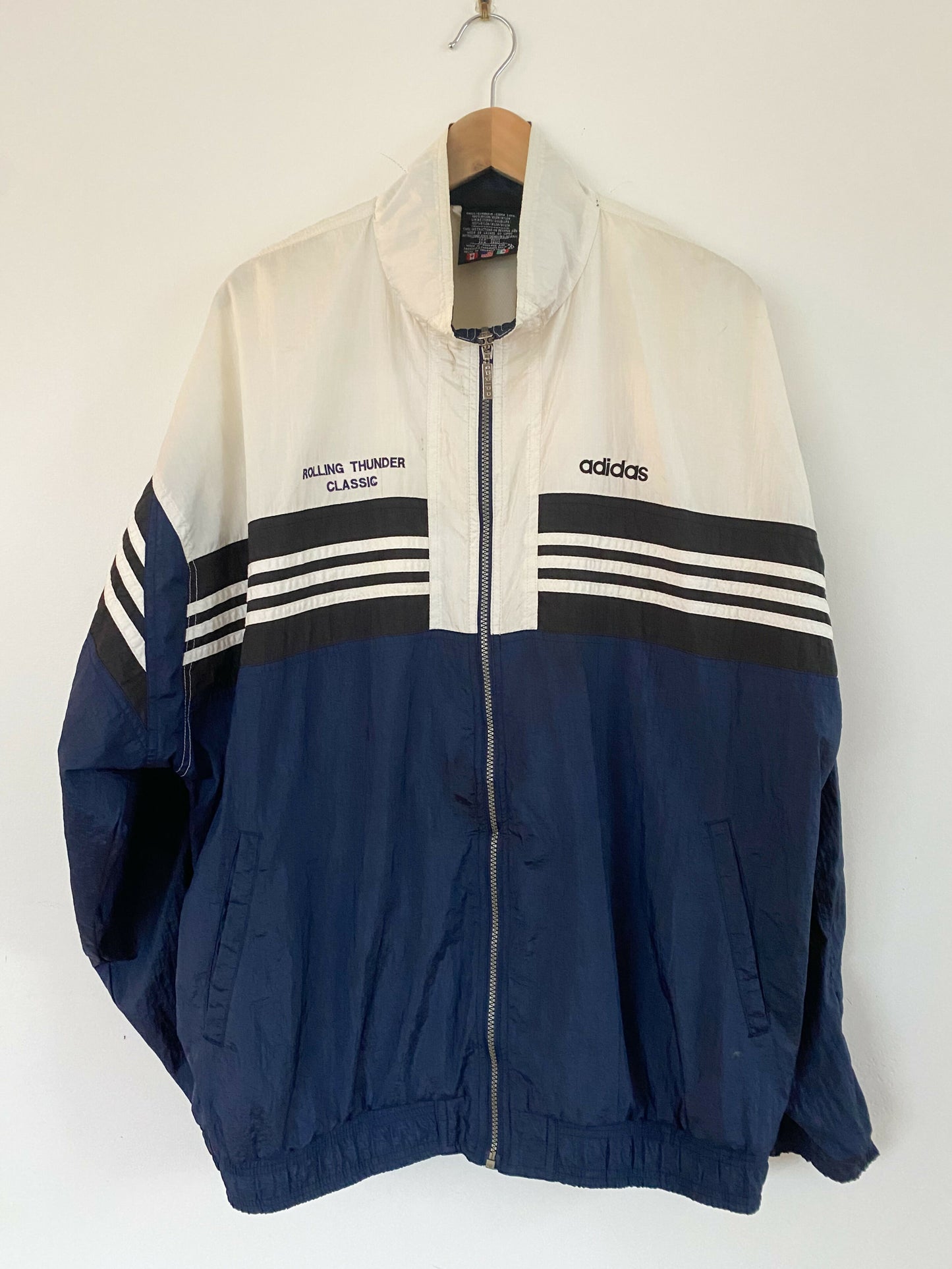 Men's Adidas Size Extra Large Navy and Cream Jacket