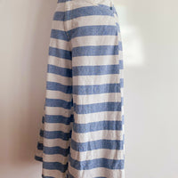 Haikure Size 28 (Small) Striped Cropped Wide-Leg Jeans