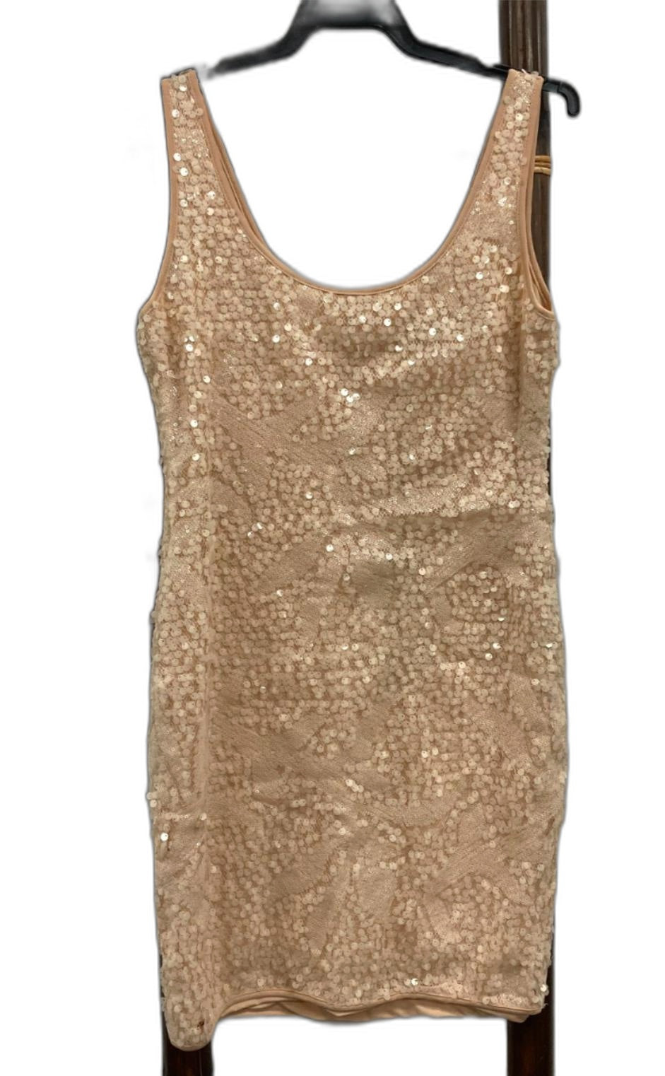 Elle Zeit Tiana Gold Metroseven Cocktail Dress Champagne Ladies Sz 12 NEW