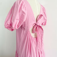 Cotton On Size Medium Light-Pink Tiered Cotton Maxi Dress