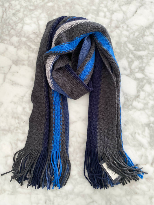 BNWT Gazman Striped Wool-Blend Scarf