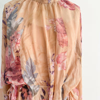 Fate +Becker Size 16 Gathered Floral-Print Midi Dress