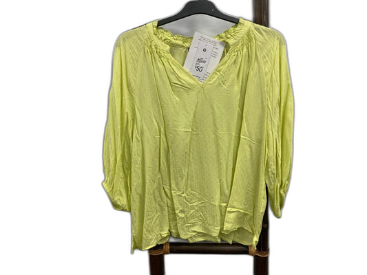 Target Curve L/S Dobby V-Neck Blouse Lime Ladies Sz 16+ NEW