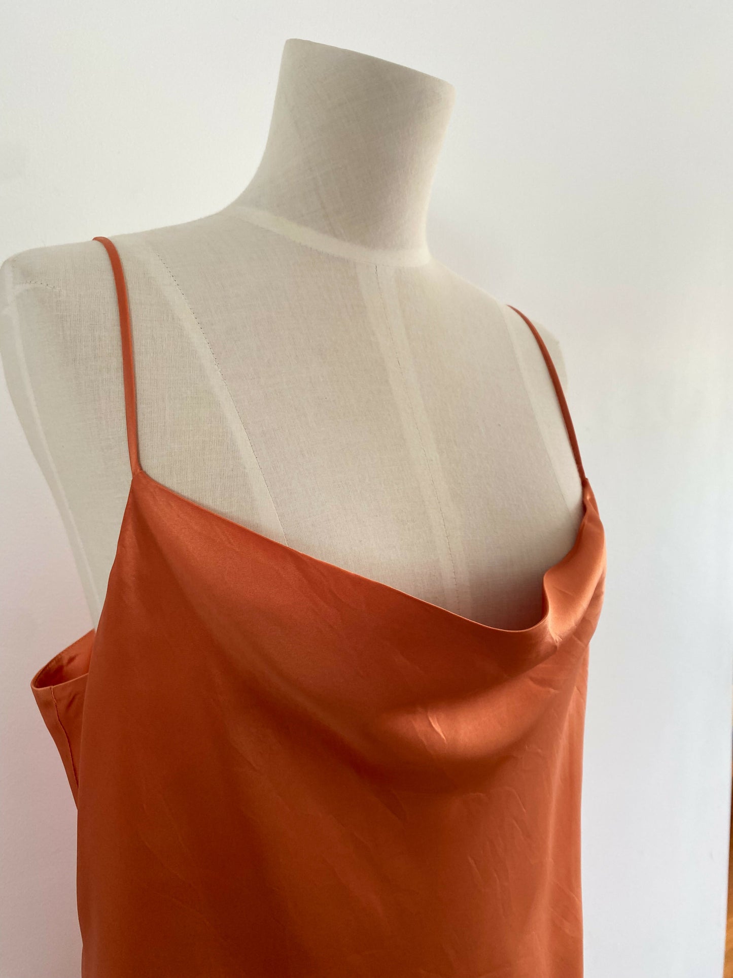 Seed Size 12 Copper Satin Slip Dress