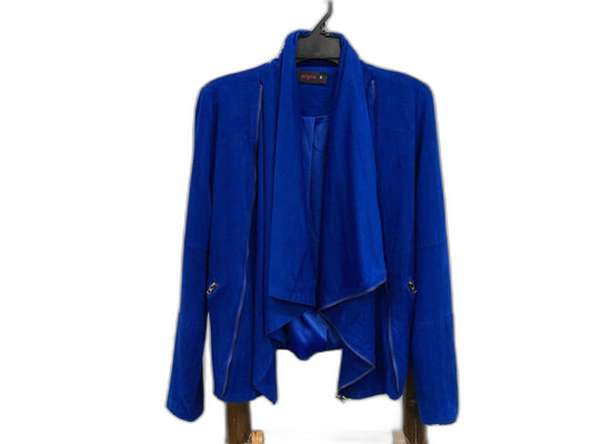 Pilgrim Side Zip Waterfall Style Soft Jacket Cobalt Blue Ladies Sz6