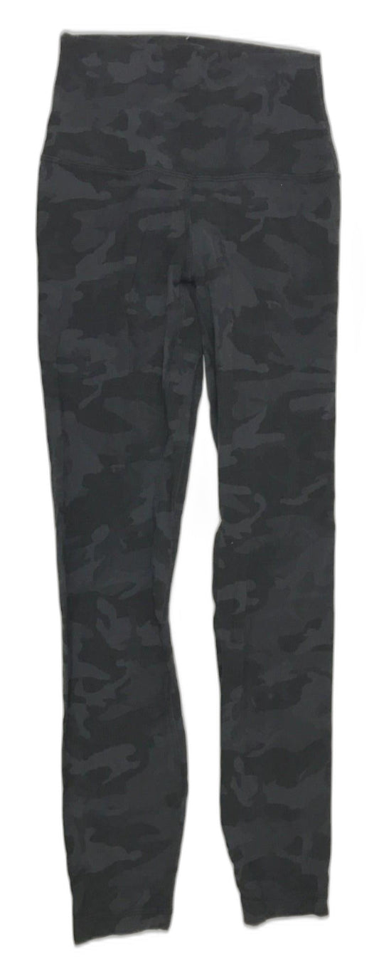 Lululemon Activewear Black Camo High-Rise Soft Leggings Ladies Xxs Size 2