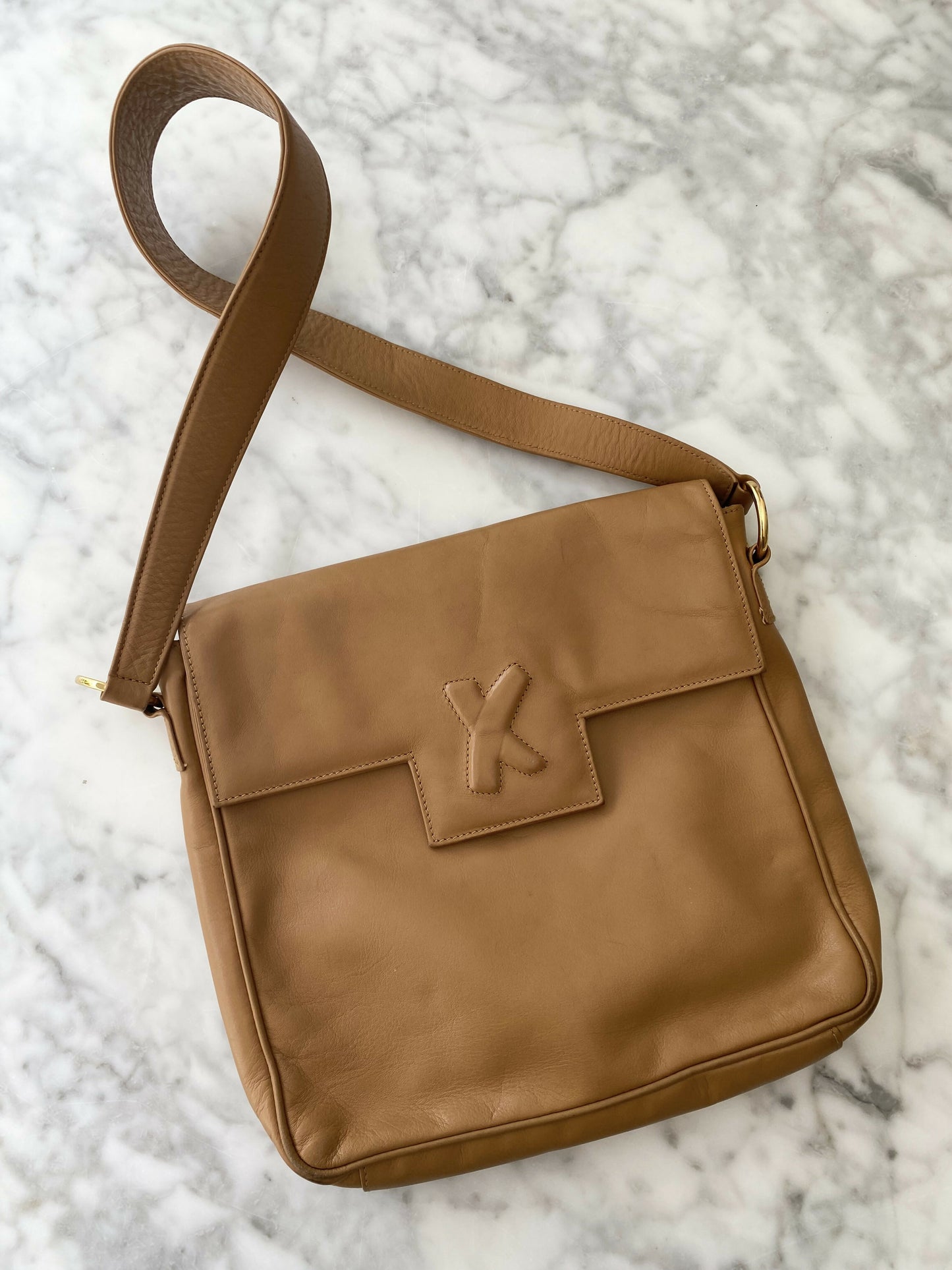 Paloma Picasso Beige Leather Shoulder Bag