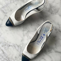 Bruno Magli Size 39 Two-Tone Slingback Pumps