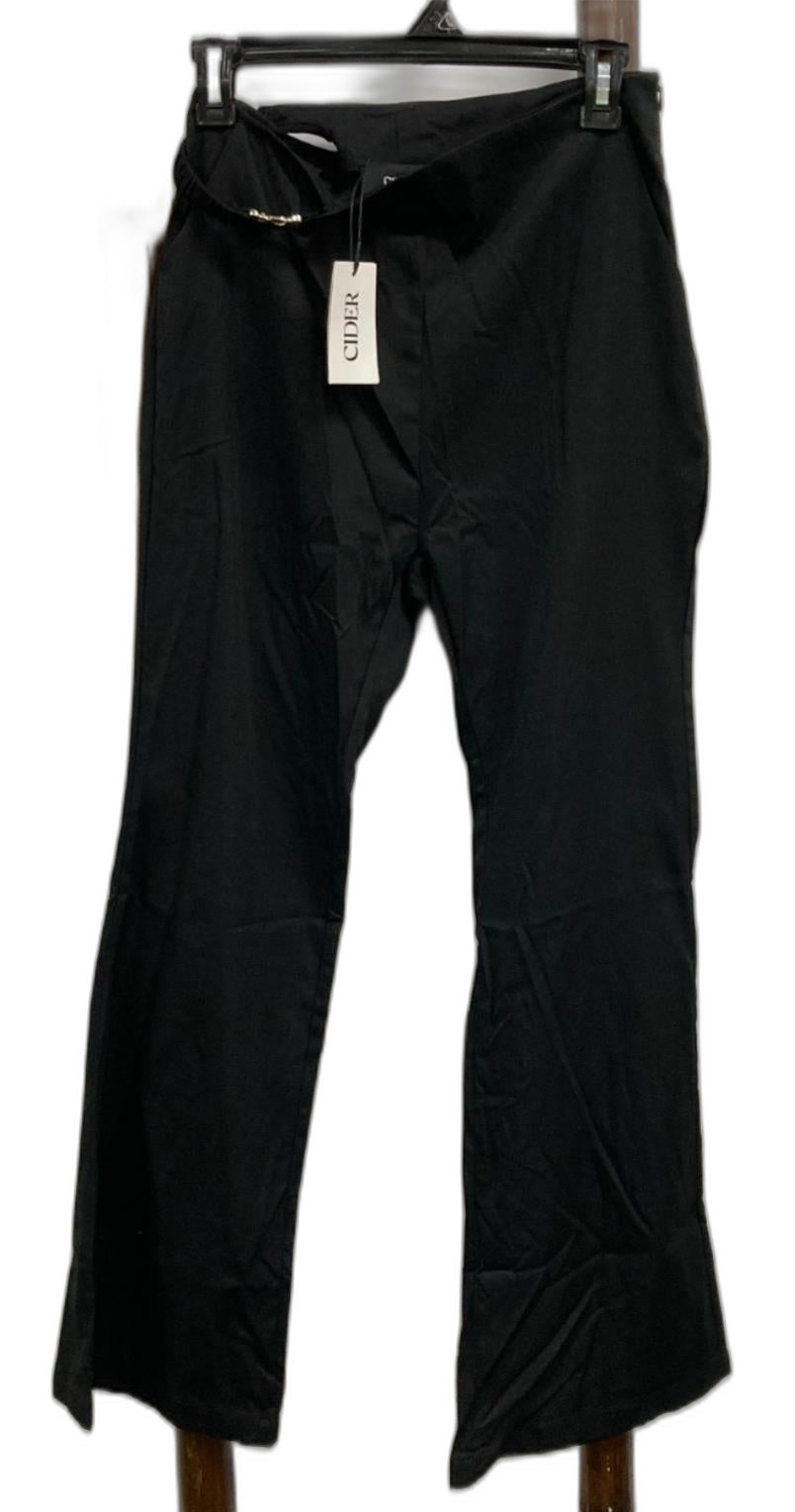 Cider Split Hip Bootleg Side Zip Black Pants Ladies Sz M *Tag NEW