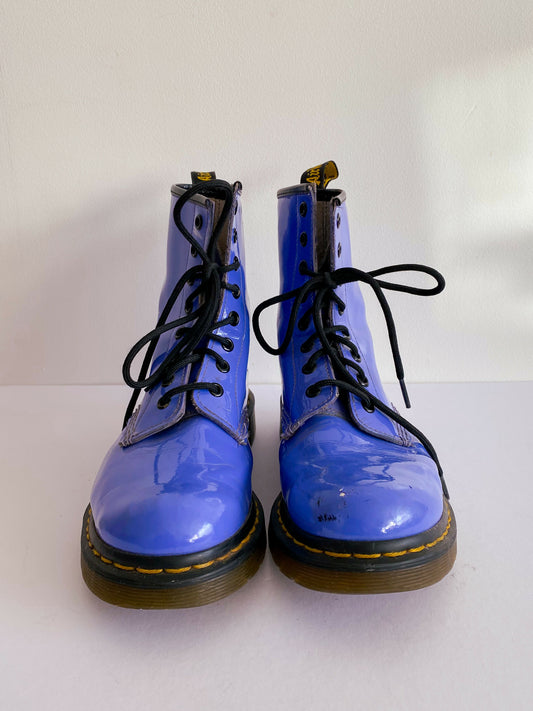 Dr Martens Size 39 Purple Leather Boots