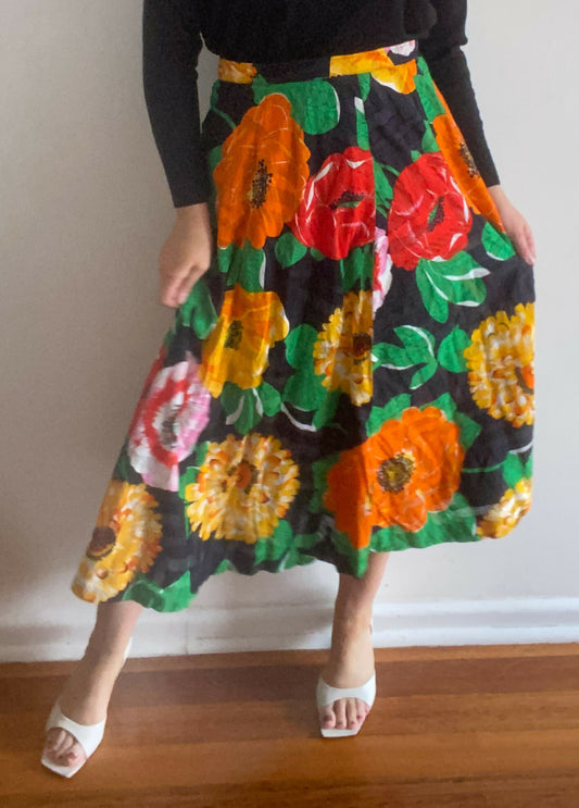 Women's Size 10 Floral Midi Skirt