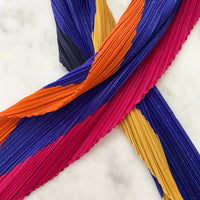 Vintage Multicoloured Crinkled Scarf