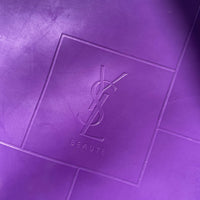 YSL Beaute Purple Faux Patent-Leather Clutch