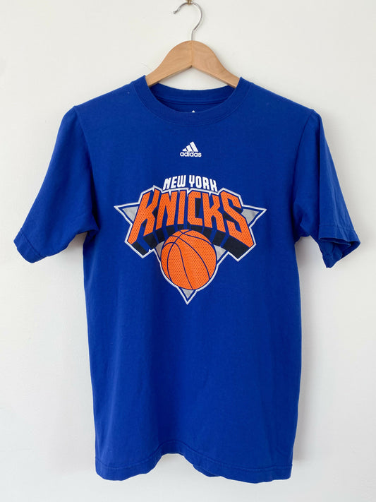 Men's Adidas New York Knicks Size S Blue Cotton Print T-Shirt