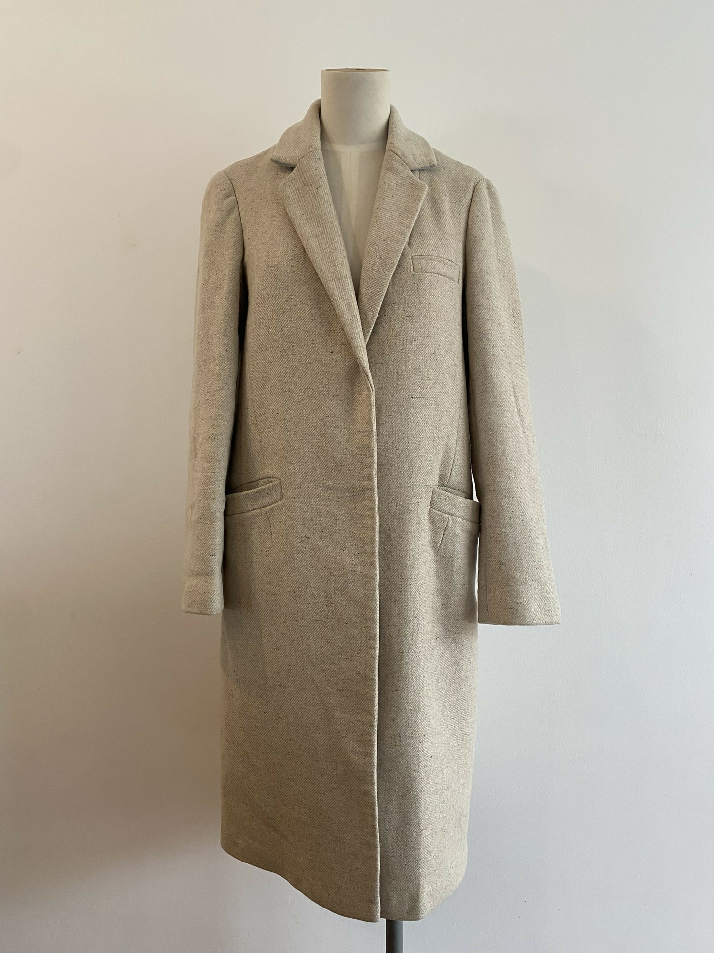 Women's Asos Size 8 Oatmeal Coat