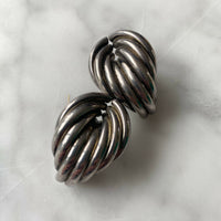 Silver-Tone Clip-On Knot Earrings