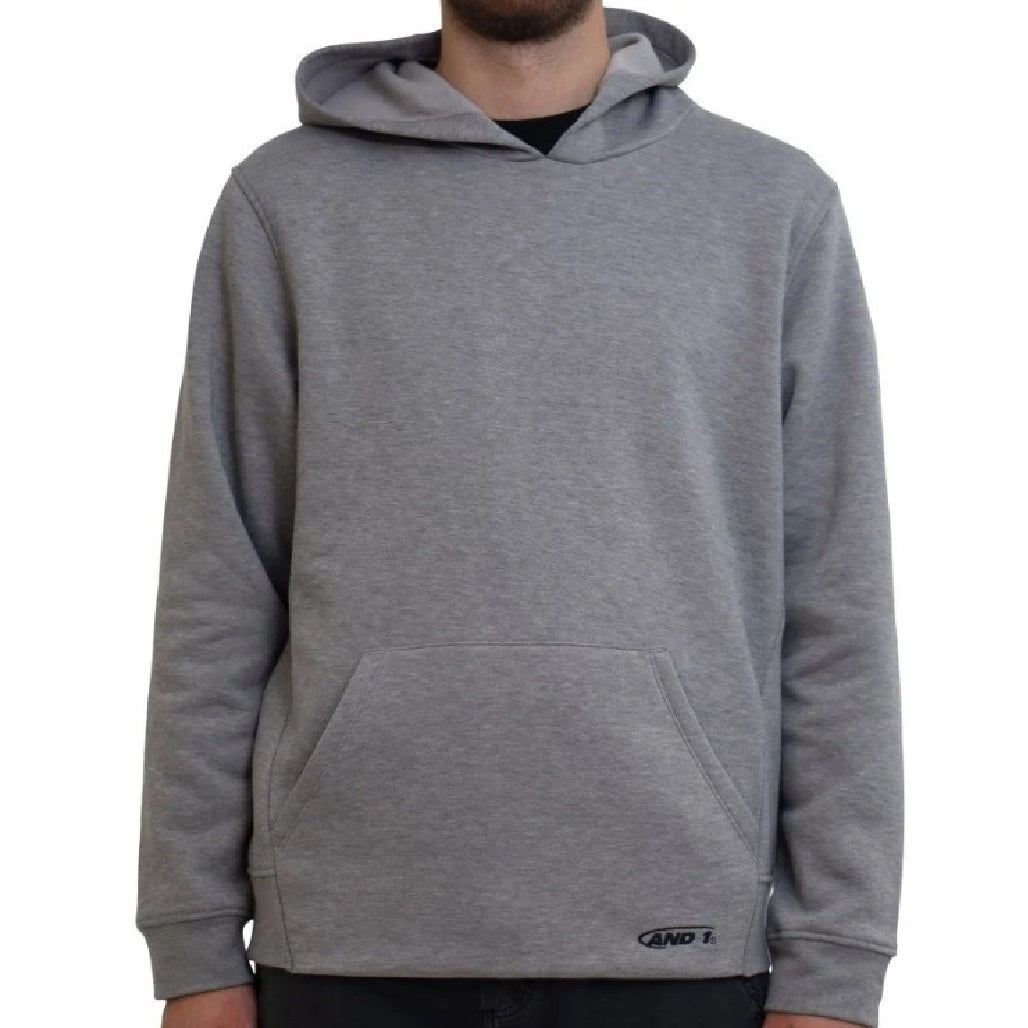 Brand NEW AND1 Cotton Blend Fleece-Lined Grey Pullover Hoodie Various Sizes