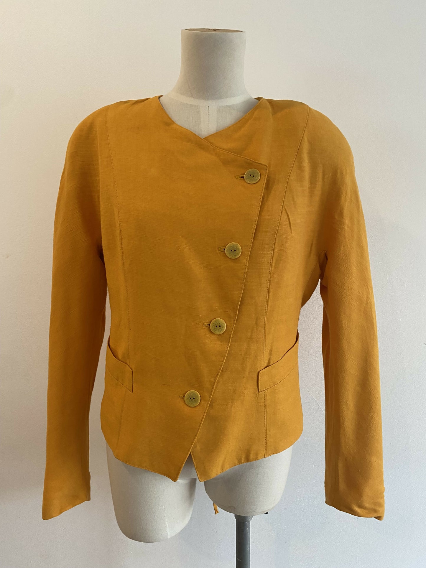 Women's Vintage Size 8 Jacques Vert Mustard Blazer