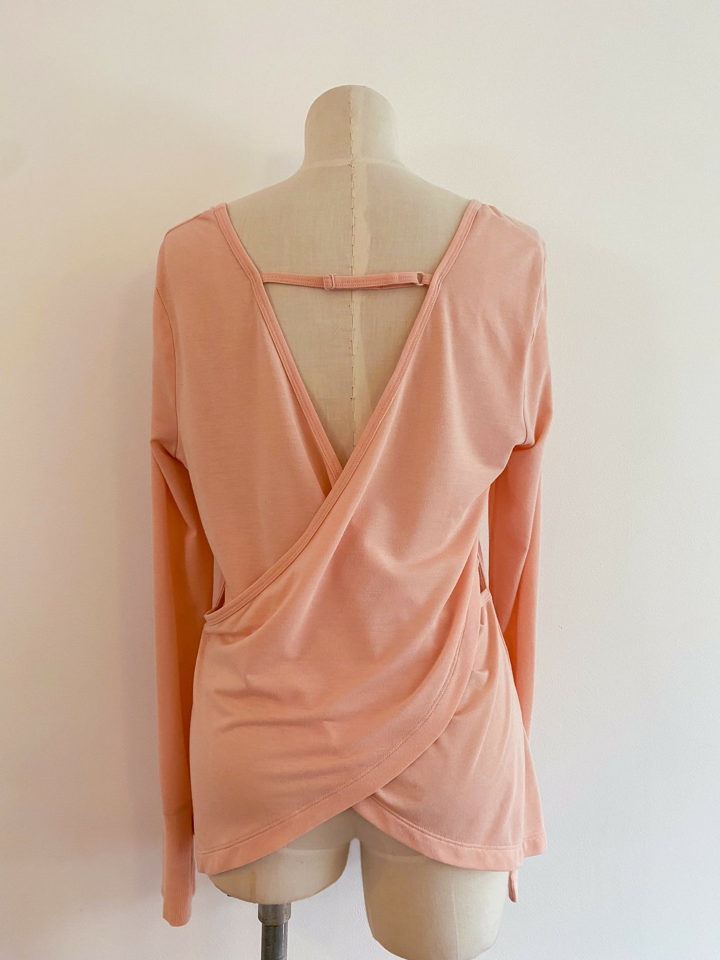 Lorna Jane Peach Open-Back Top