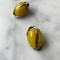Gold-Tone and Resin Clip-On Earrings
