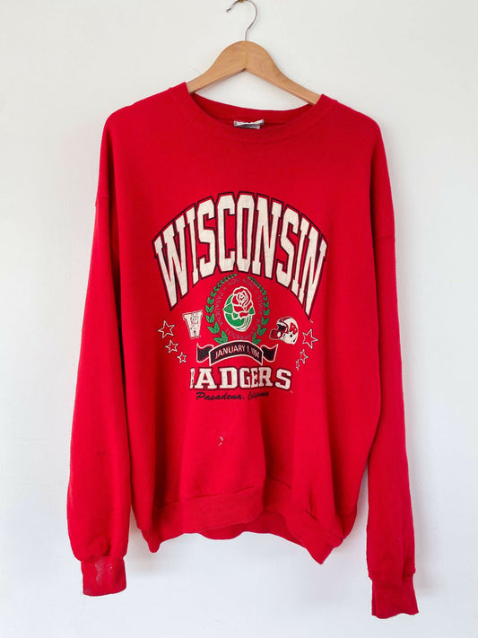 Men's vintage 1994 Wisconsin Badgers Rose Bowl size XL red sweatshirt