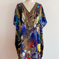 Camilla One Size Embellished Multicolour Kaftan