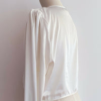 Femme Embroidered White Satin Jacket