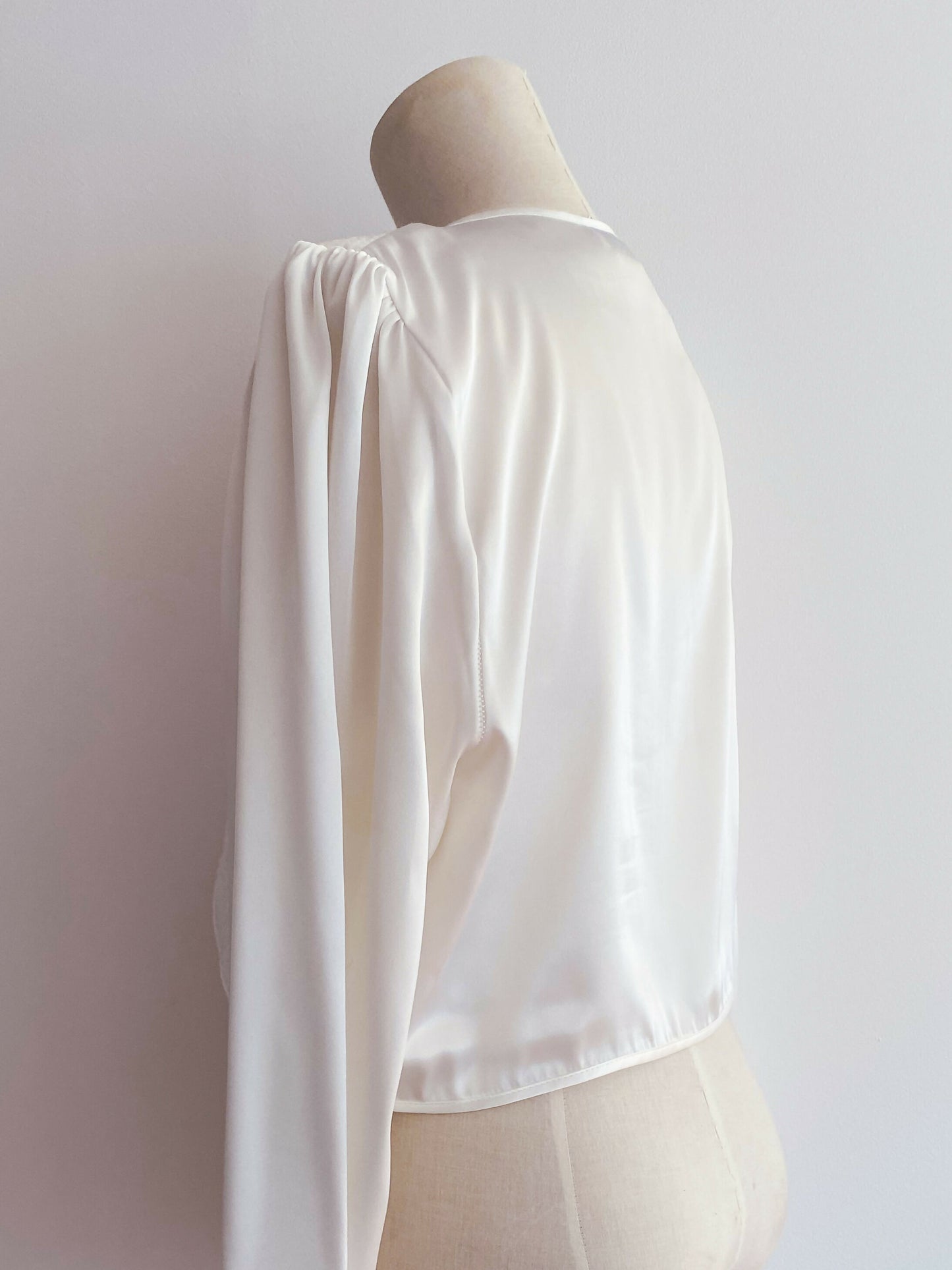 Femme Embroidered White Satin Jacket