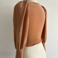 Sheike Size 6 Glittered Cropped Crossover Top