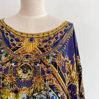 Camilla One Size Embellished Multicolour Kaftan