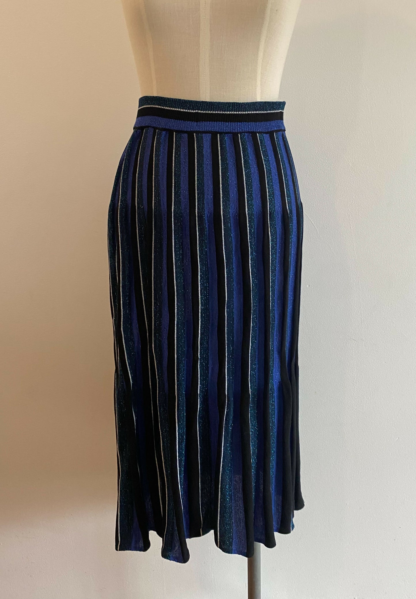 Women's Zara Size S Striped Lurex Skirt
