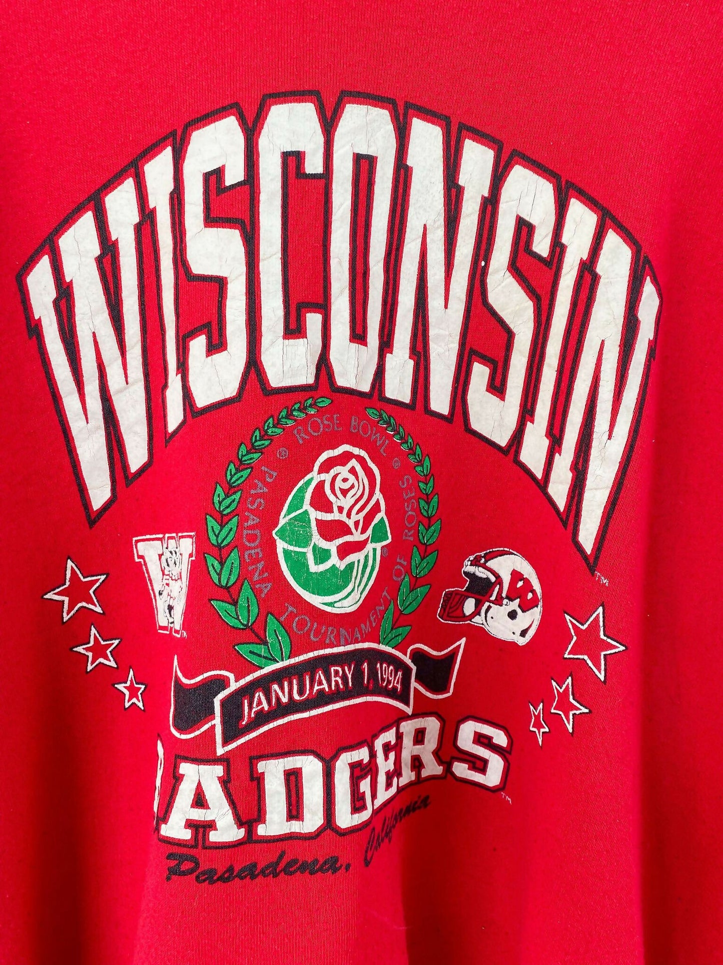 Men's vintage 1994 Wisconsin Badgers Rose Bowl size XL red sweatshirt