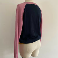 Women's Gorman Size 8 Oatmeal and Navy Sweater