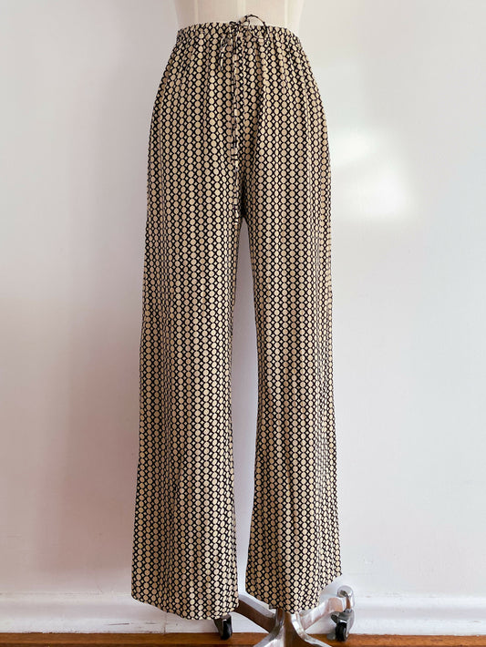 DISSH Size 10 Patterned Wide-Leg Pants