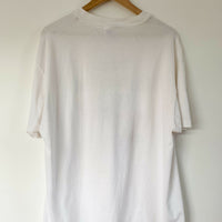 Men's Vintage Size XL White Cotton Print T-Shirt