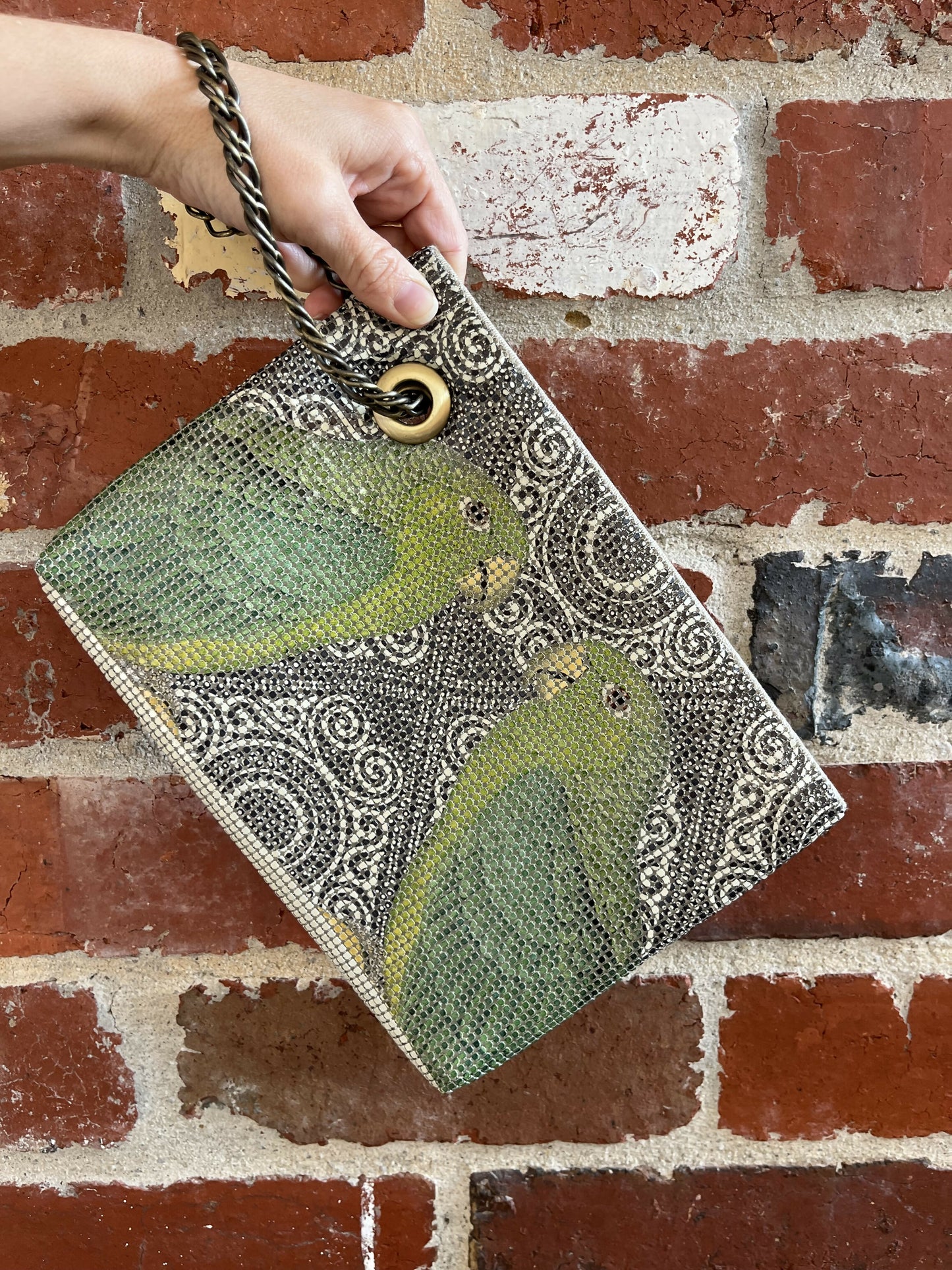 Glo-mesh parrot bag