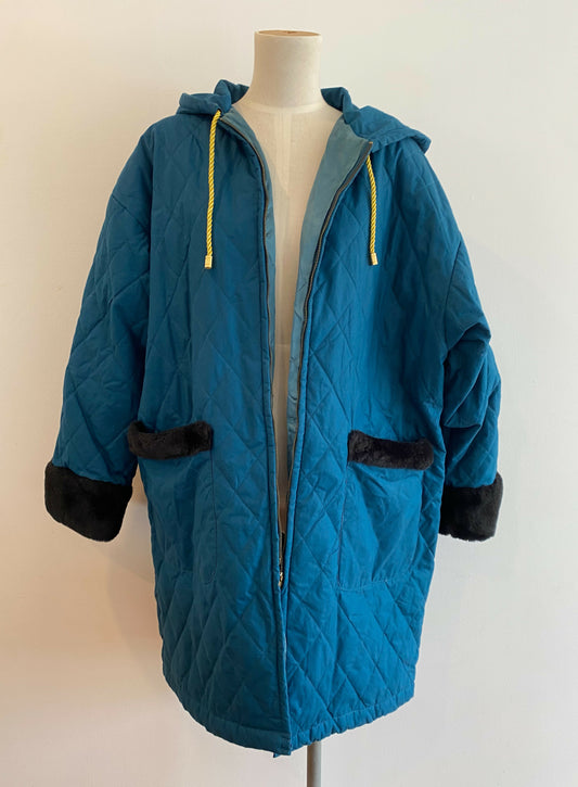 Women's Elelian Italy Size Large Green Parka Jacket