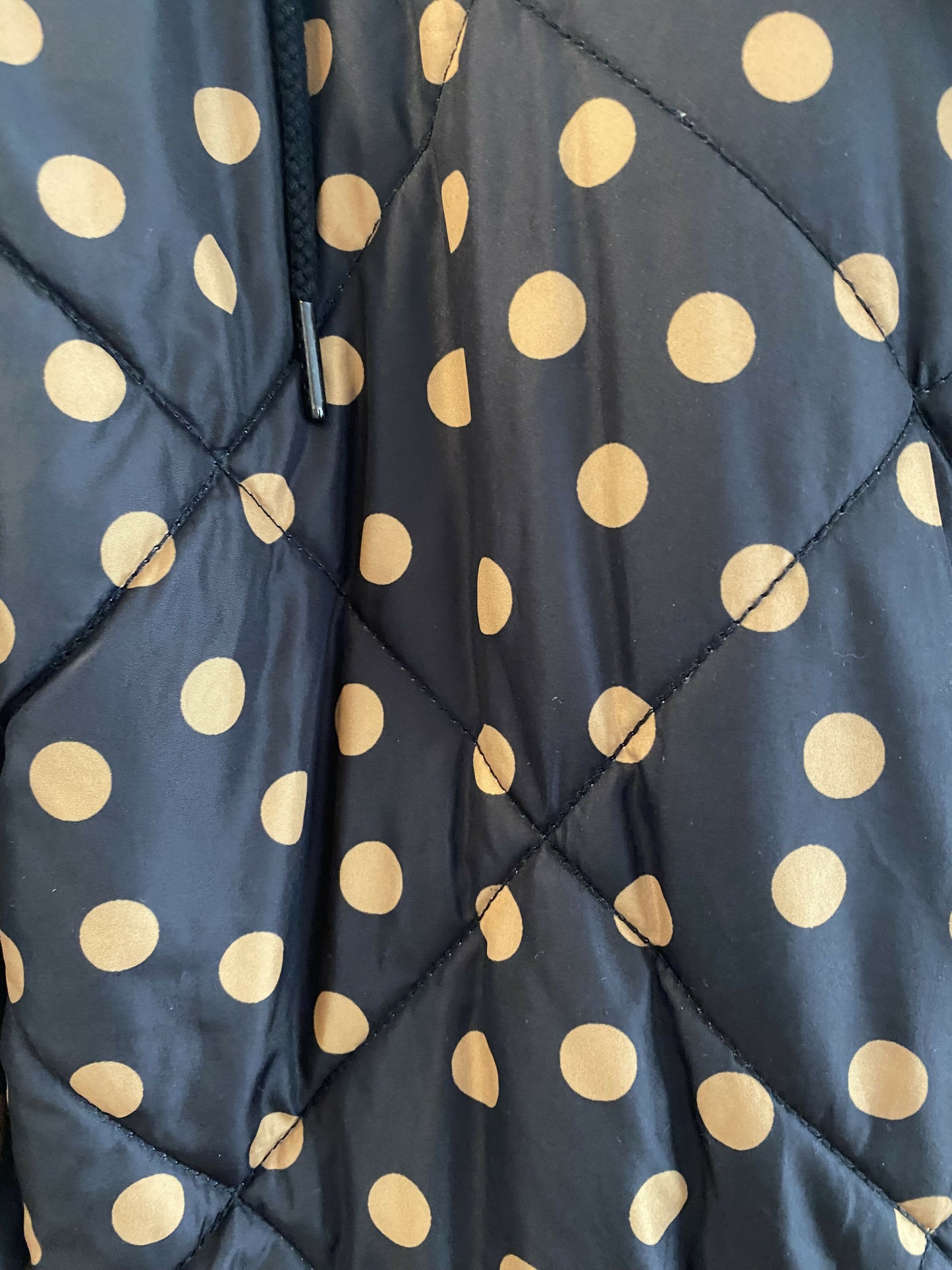 Women's Sass Size 10 Polka-Dot Black Puffa Jacket