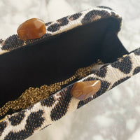 Seed Leopard-Print Clutch