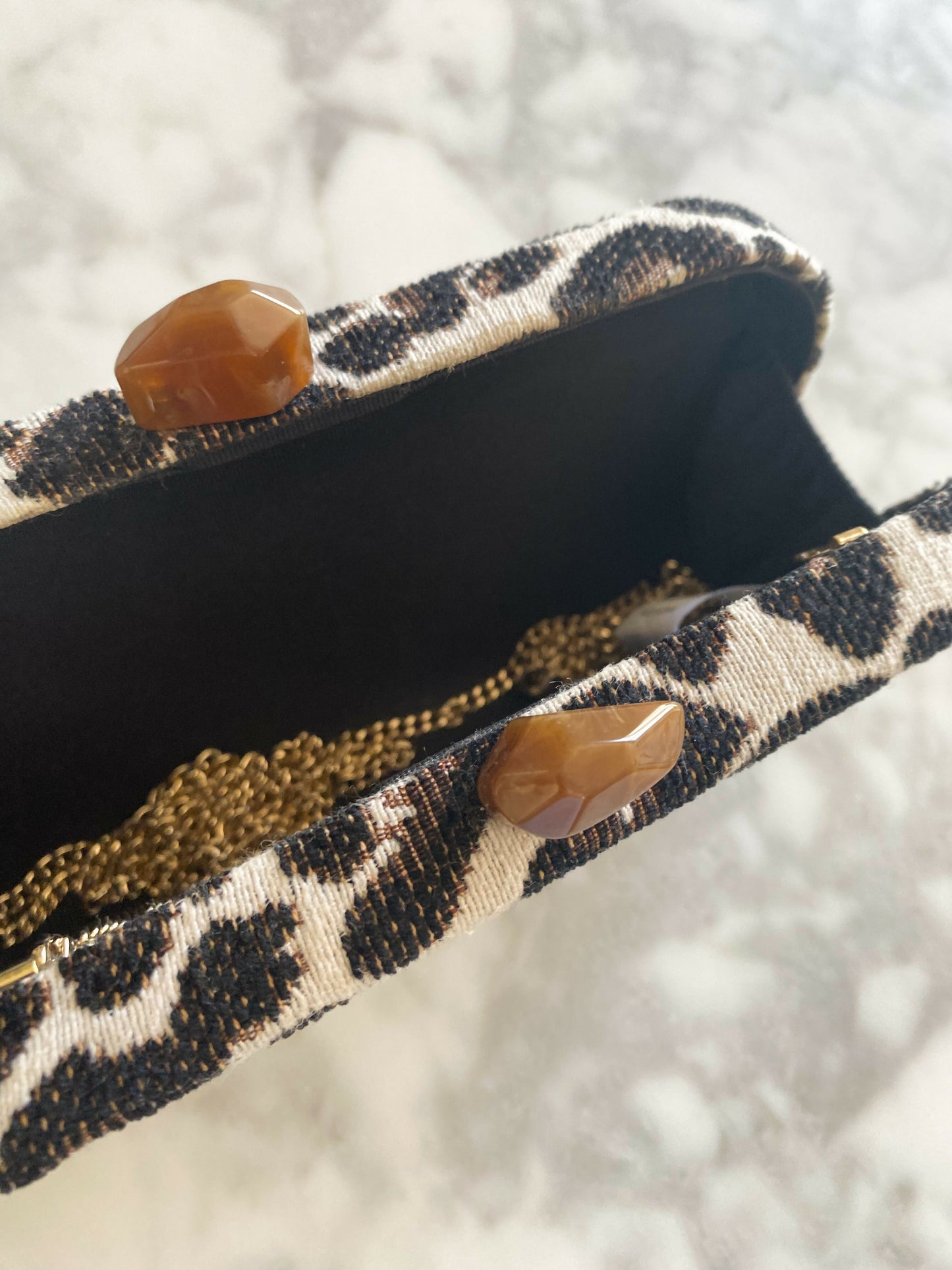Seed Leopard-Print Clutch