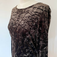 Vintage Simone Turpin Size 8 Brown Crushed Velvet Top