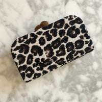 Seed Leopard-Print Clutch