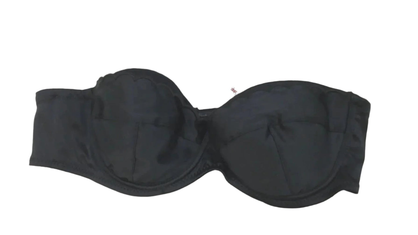 Faber Couture Manon Made in Italy Strapless Bra Black Underwire S/34b NEW