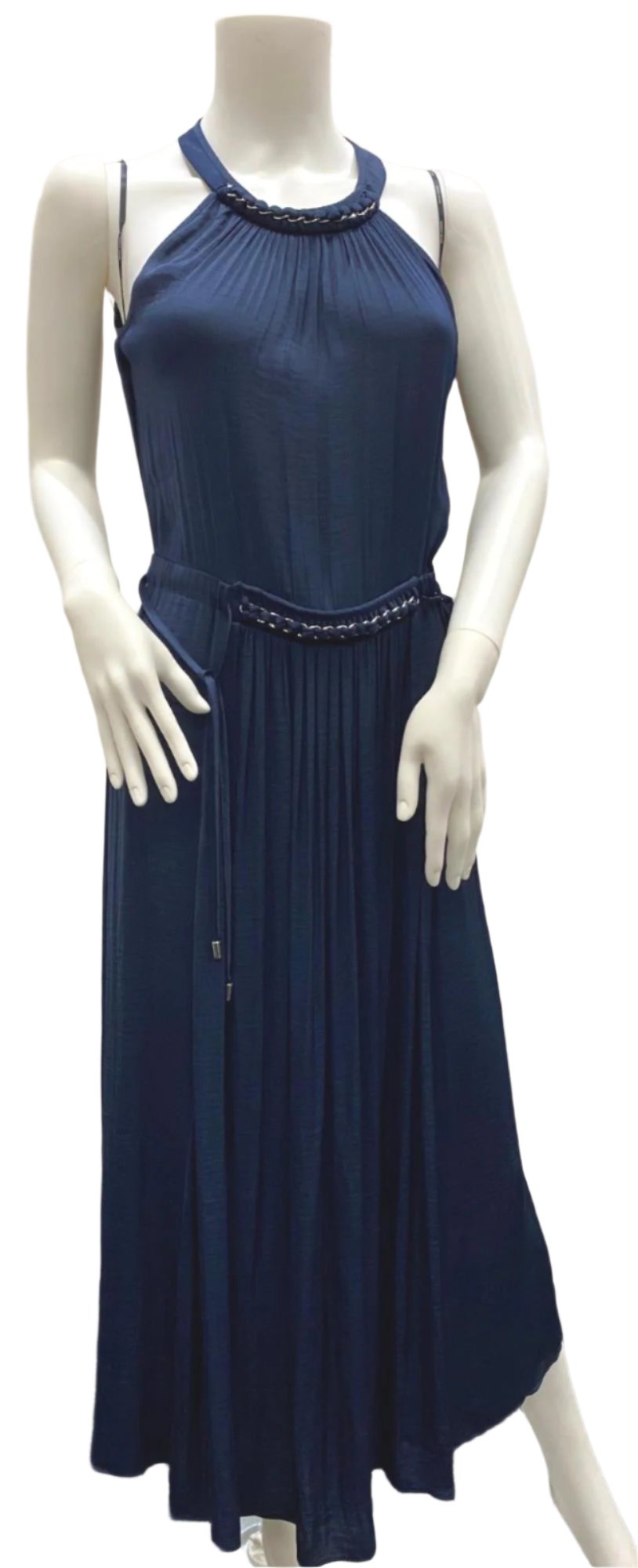 SAMPLE Wayne Cooper Midi Midnight Navy Dress Ladies Size 10 NEW