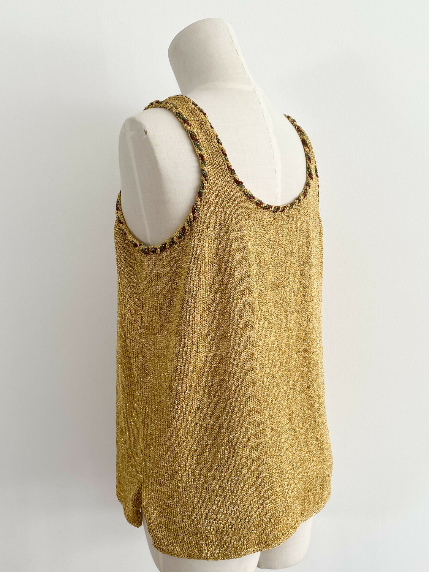 Vintage Gold Lurex Tank Top