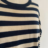 Women's Gorman Size S Navy Striped Pullover