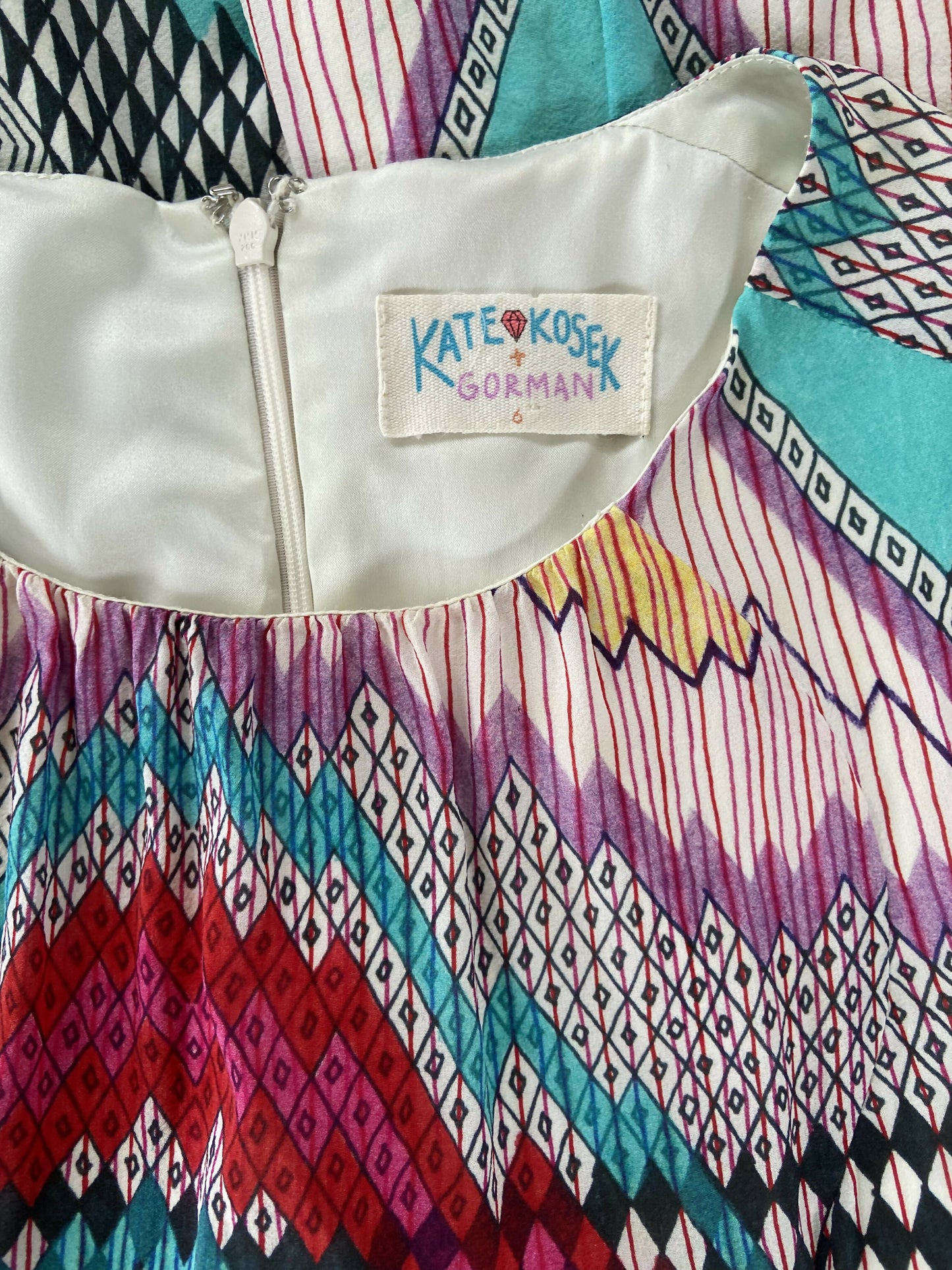 Kate Kosek + Gorman Size 6 Multicoloured Shift Dress