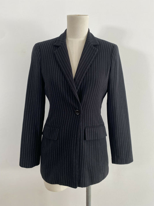 Oscar by Oscar de la Renta Size 6-8 Pinstripe Navy Blazer