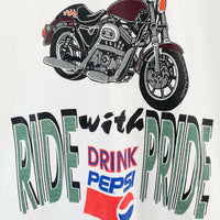 Men's Size M Vintage Ride with Pride Drink Pepsi Cotton T-Shirt