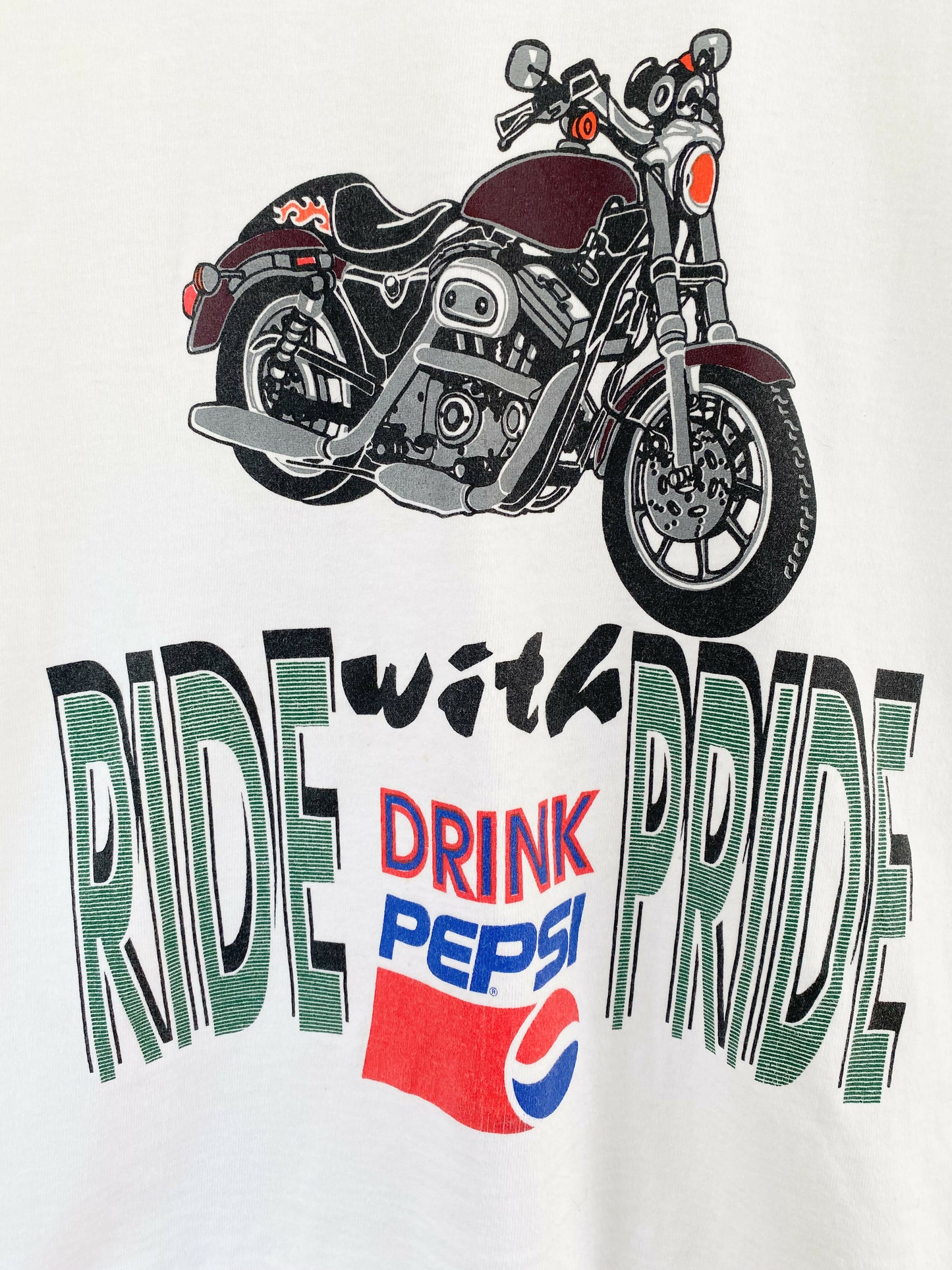 Men's Size M Vintage Ride with Pride Drink Pepsi Cotton T-Shirt